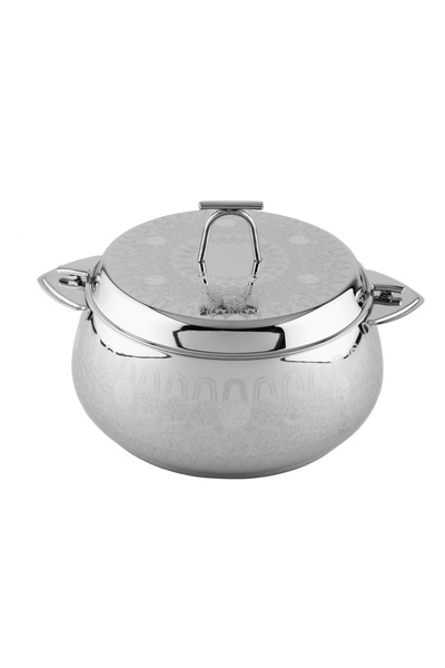 ALSAIF Myrna Stainless-steel Hotpot With Two Handles ,colour: Silver, Size:2500 ml
