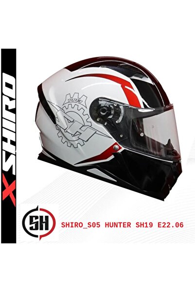 Shiro Fullface Hunter Sh19 Motosiklet Kaskı Kapalı Grafik