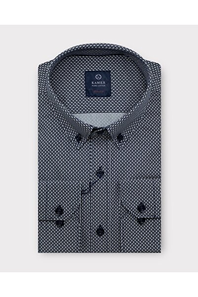 KAMER ERKEK SLIM FIT TAM PAMUK DESENLİ ÇOK RENKLİ GÖMLEK 2421S