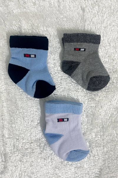 VERONA TARZ Set of 3 Socks for Newborn Baby Boy - 0-6 Months