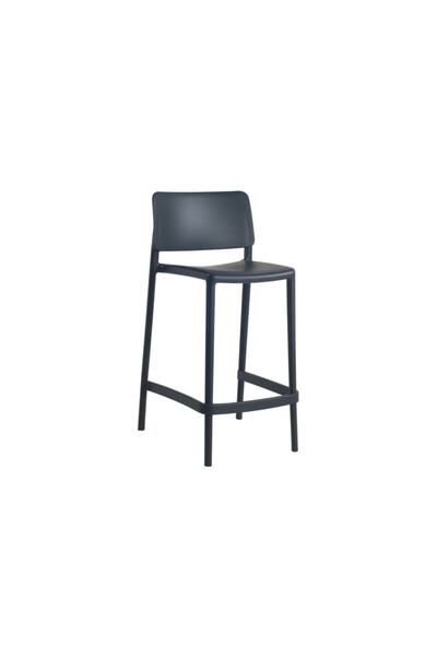 Papatya Joy Bar Sandalyesi 65 cm Antrasit - Kolçaksız
