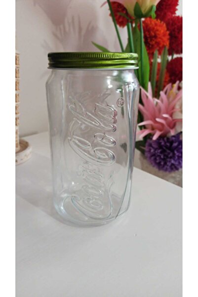 Hureggo vintage coca cola yeşil kapaklı kavanoz & 19 cm