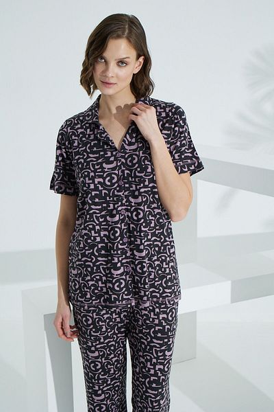 Etoile Bamboo Short Sleeve Summer Women's Pajamas Set 73375