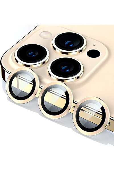HYPHEN واقي عدسة الكاميرا 9H من الألومنيوم | iPhone 14 Pro/ Pro Max - ذهبي