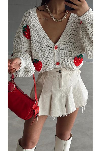mydukkan.co Strawberry Cardigan