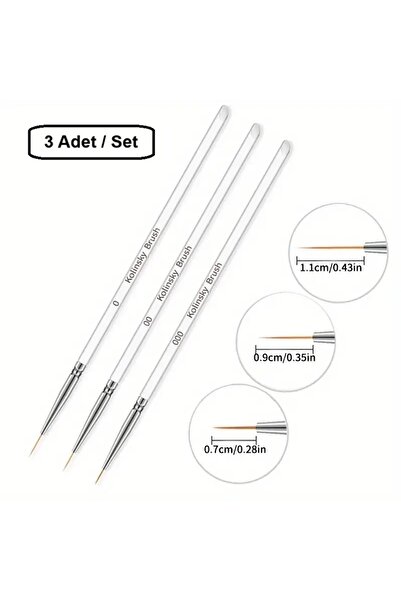 Sanathobi Набір прозорих пензликів з тонким кінчиком - для нігтів і візерункі...