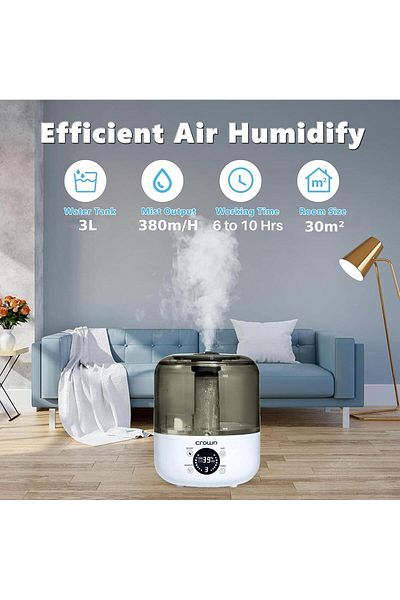 CROWNLINE Smart Humidifier with 3L Capacity