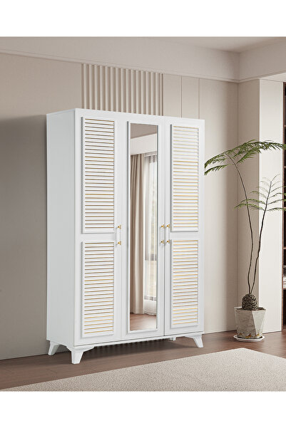 Pema Home Gold Class %100 Mdf 3 Kapaklı Dolap Gardırop