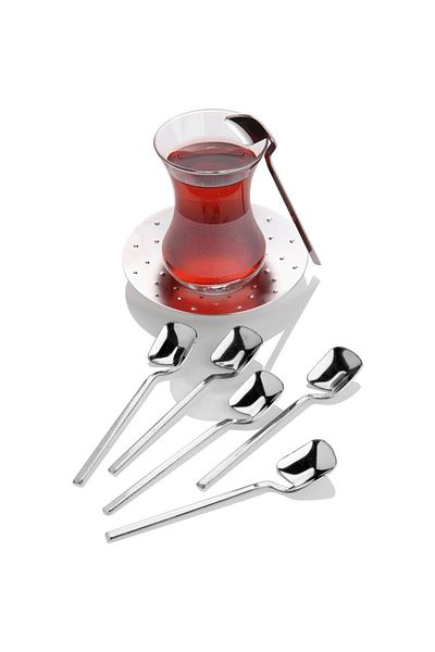 Yenimiyeni 6 Steel Holdable Teaspoons