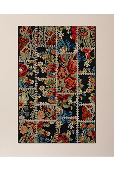 Madame Coco Feron Halı - 80x150 Cm - Siyah