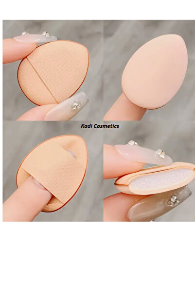Kadi Cosmetics Parmak Makyaj Süngeri - Mini Puf Kapatıcı Pudra Süngeri 4 Adet