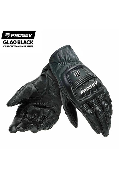 Prosev GL60 CARBON TİTANTUM DERİ ELDİVEN SİYAH