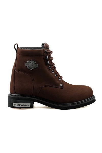 Harley Davidson Gibson Men's Daily Nubuck Leather Boots 025M100109-GIBSON-DARK-BROWN-NUBUK Brown