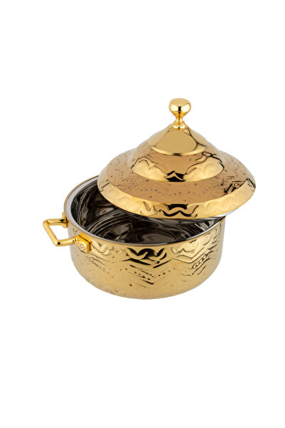 ALSAIF Wejdan Hotpot Stainless Steel,size :6.5liter, Colour:gold