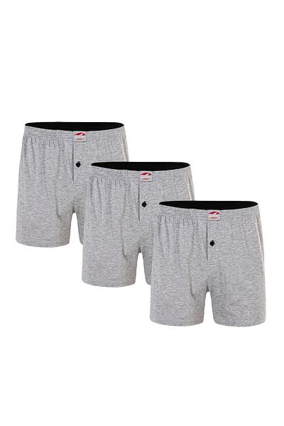 Şahin Şahin Men's Towel Waist Combed Cotton Boxers - Pack of 3