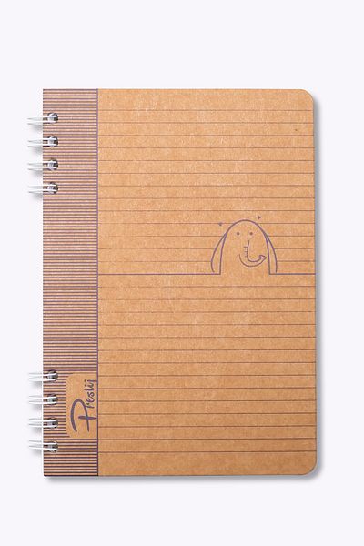 Prestij Elephant Kraft Striped Notebook