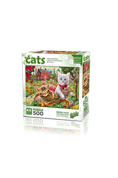Nilly Toys 20043 لغز القطط في المزرعة 500 قطعة - لغز KS