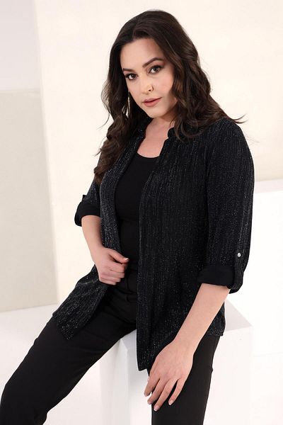SERTUĞ Tren42Plus Large Size Epaulettes Glitter Black Double Set