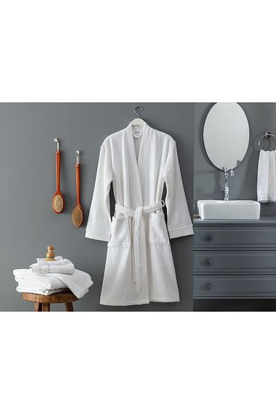 Madame Coco Halat de baie unisex Ryella Kimono 100% bumbac - Colecția Hotel