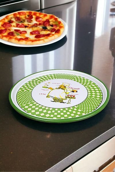 İnci Emaye No. 30 Pizza Plate Tray Plate Pastry Plate Serving Plate Baking Tray 30 cm