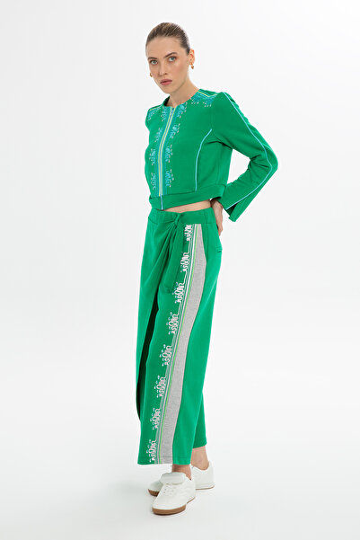 GİZİA Önü Asimetrik Yeşil Pantolon