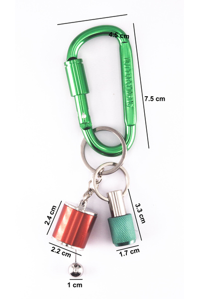 shop Set de 3 brelocuri cu carabinier din zinc - Suport pentru burghie din oț...