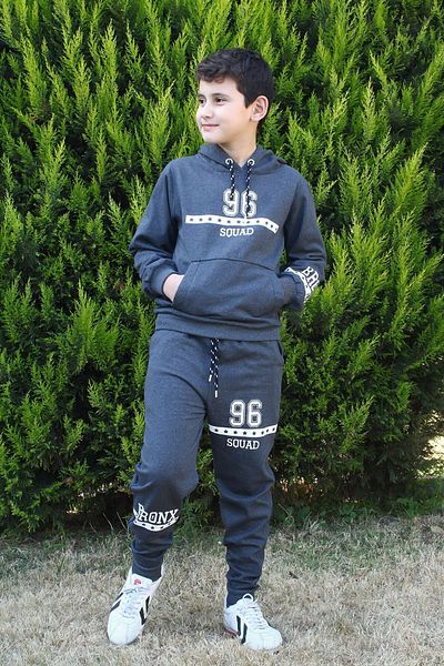 FYK KİDS 3-Piece BOY 96-TREX-PLAIN MODEL TRACKSUIT SET