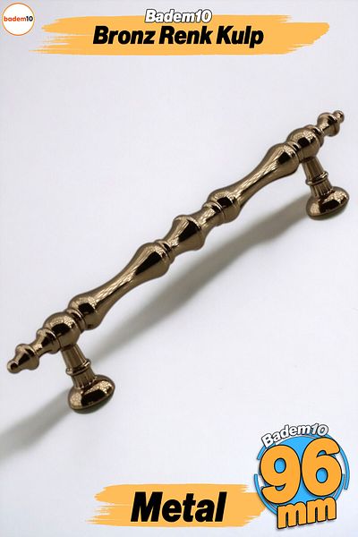 Badem10 Nilay Bronze Metal Handle 96 mm - 9.6 cm Furniture Kitchen Drawer Cabinet Cabinet Handles Handle Handle