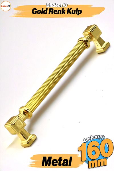 Badem10 Mâner din metal Talas Gold Gold 160 mm - 16 cm Mobilier Bucătărie Sertar Dulap Dulap Mâner Mâner