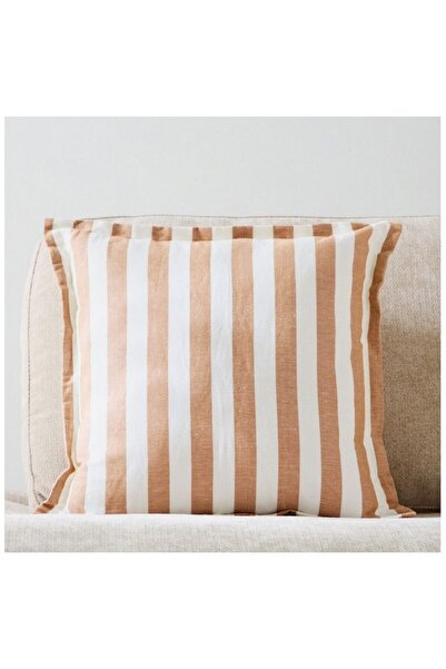 Home Box Warm Oasis Terra Broader Striped Flange Filled Cushion 50x50 cm