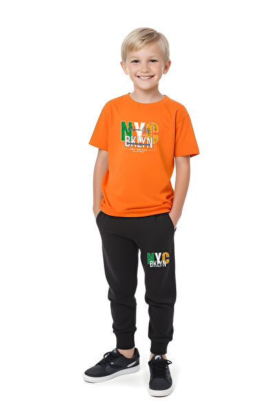 FYK KİDS Costum de jos-sus cu imprimeu NYC BROKLYN pentru SEZONUL BĂIAȚI