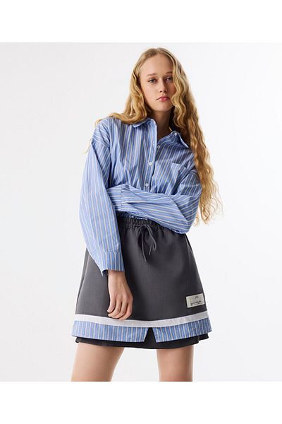 Twist Double Piece Look Mini Dress