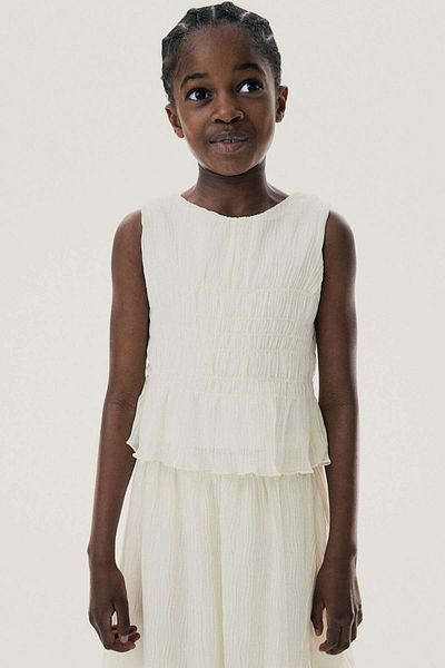 H&M Smocked peplum top