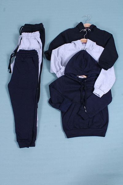 Flat Kangaroo Pocket 3-Piece Boy's Bottom-Top Tracksuit Set