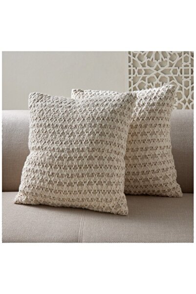 Home Box طقم وسادة محشوة ومزخرفة من قطعتين من كوزي ديو، 50×50 سم