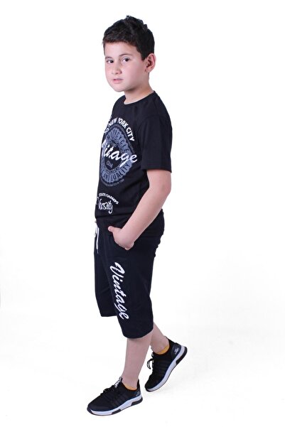 FYK KİDS Costum de vară pentru băiat cu text personalizat de epocă