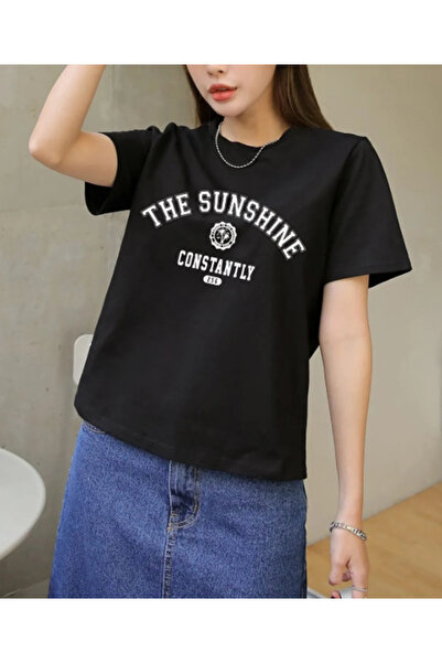 pandy Unisex The Sunshine Printed Oversize κοντομάνικο μπλουζάκι