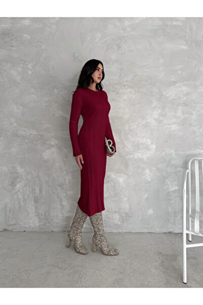 Yeppmoda Fitilli Triko Elbise