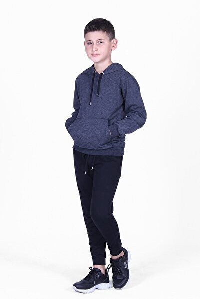 FYK KİDS Однотонний кенгуру з кишенями та капюшоном для хлопчика з капюшоном