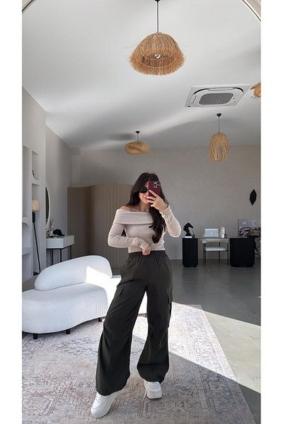 Buket Teke Khaki Zr Parachute Pants
