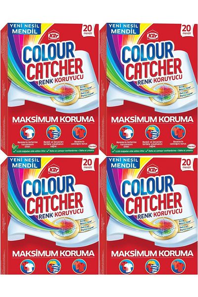 K2R Color Catcher Color Protective Wipes 80 Li Economic Pk (4Pk*20)