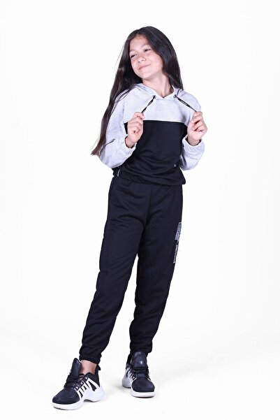 FYK KİDS Snow Fashion nyomtatott lány tréningruha szett