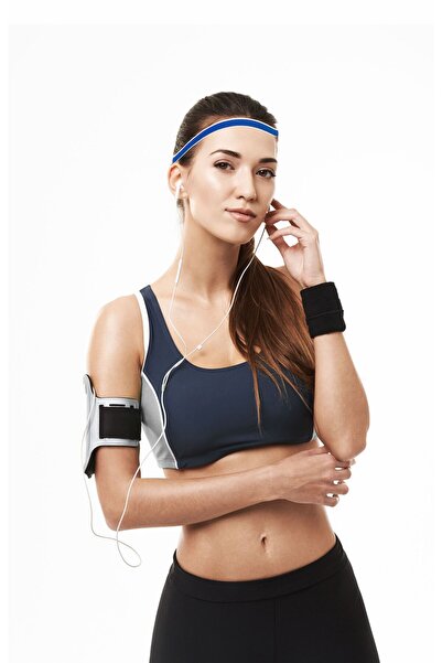 DAVSPOR Elastik Kaydırmaz Silikonlu Unisex Saç Bandı Headband 3'lü Paket