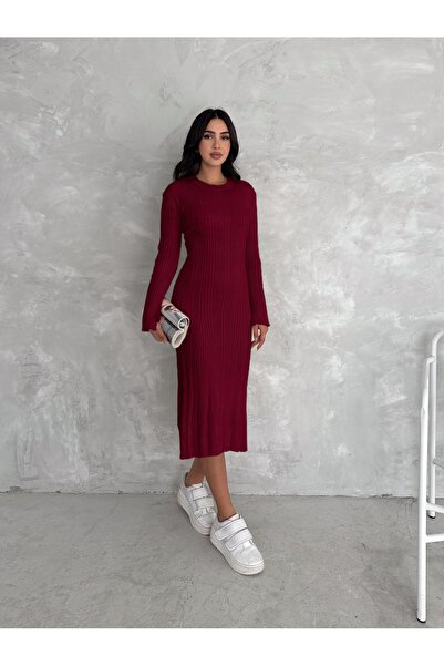 Yeppmoda Fitilli Triko Elbise