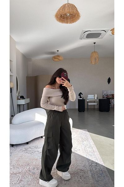 Buket Teke Khaki Zr Parachute Pants