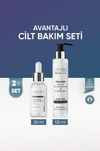 Göz Çevresi Kolajen Serum & Cilt Temizleyici ve Sıkılaştırıcı 2'li Set