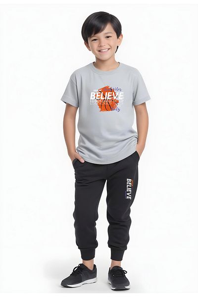 FYK KİDS Boy's Seasonal Printed Bottom-Top Suit