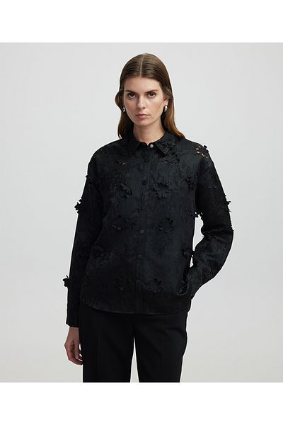 İpekyol Flower Appliqued Shirt Jacket