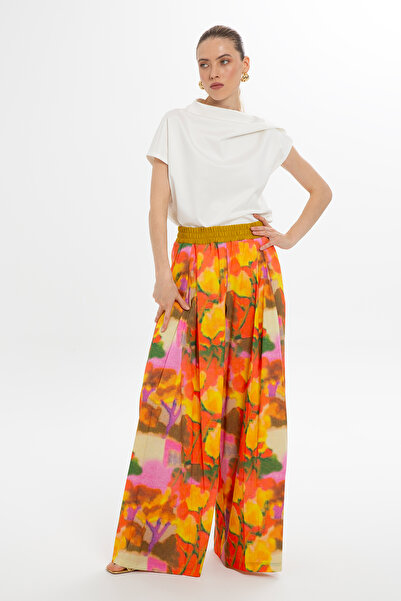 GİZİA Bol Kesim Renkli Desenli Pantolon