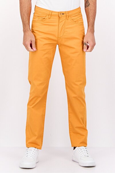 Sorbino Men Regular Fit Solid Chino Pants, Orange